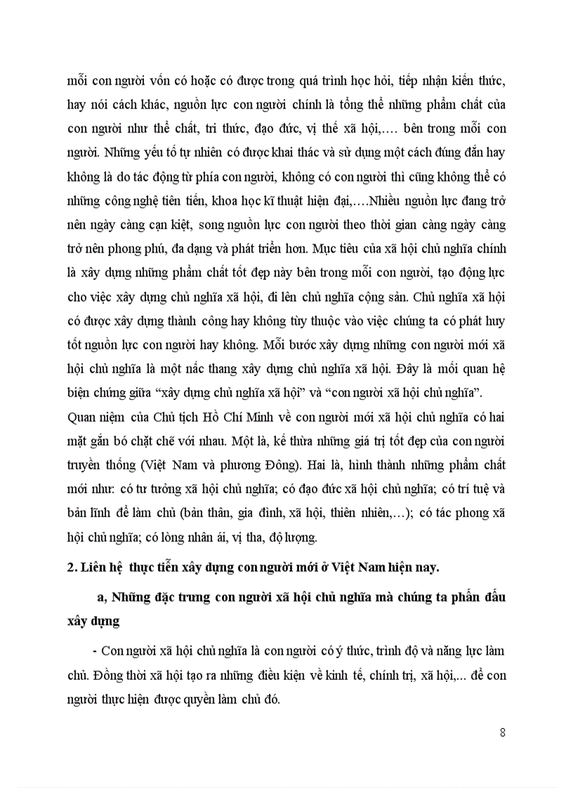 image for page Phân tích luận điểm của Hồ Chí Minh Muốn xây dựng chủ nghĩa xã hội trước hết cần có những con người xã hội chủ nghĩa Liên hệ thực tiễn xây dựng con người mới ở Việt Nam hiện nay 1