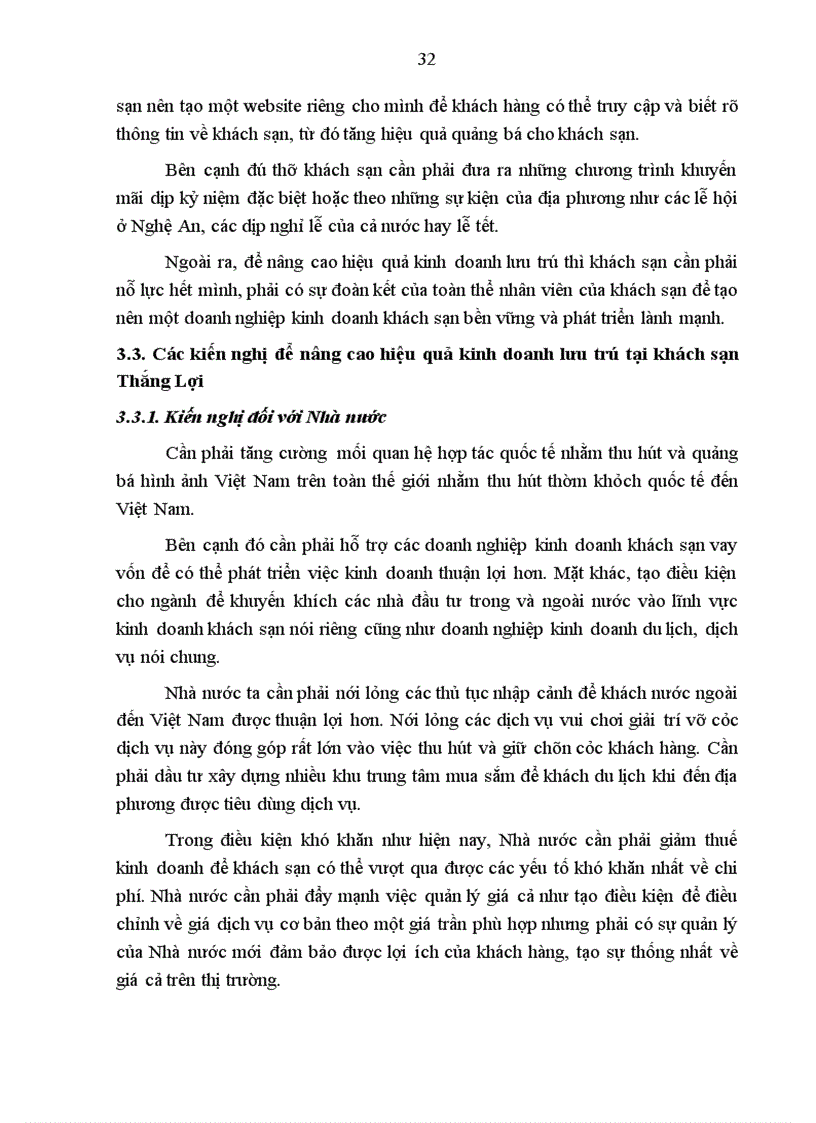 image for page Nghiên cứu thực trạng hiệu quả kinh doanh lưu trú tại khách sạn Thắng Lợi