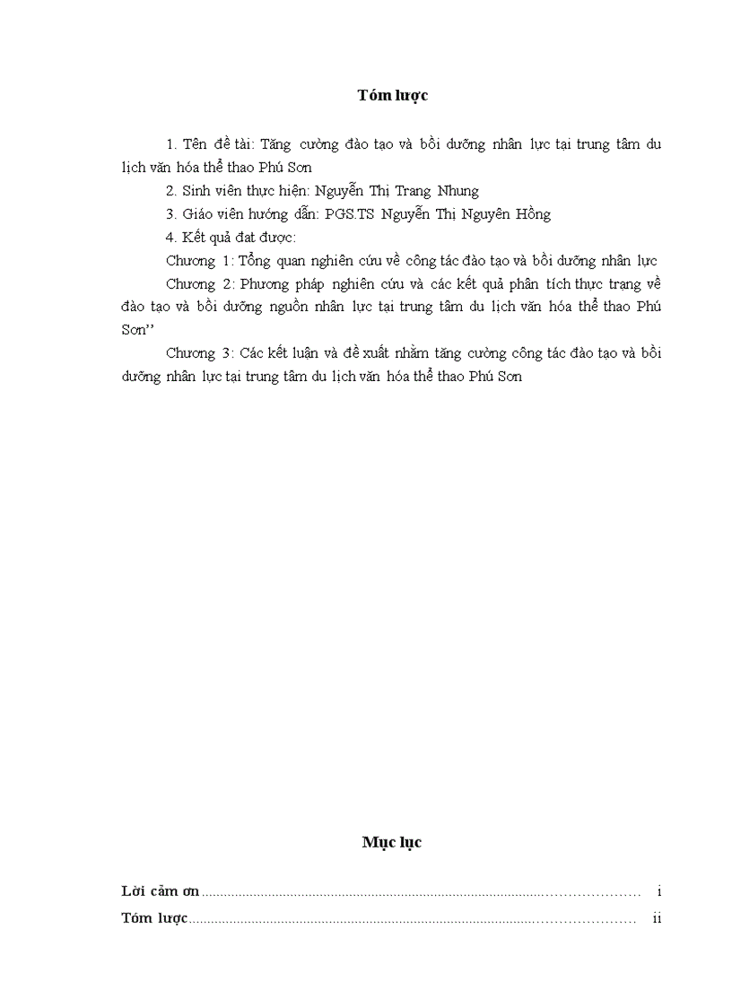 image for page Tăng cường đào tạo và bồi dưỡng nhân lực tại trung tâm du lịch văn hóa thể thao Phú Sơn 1