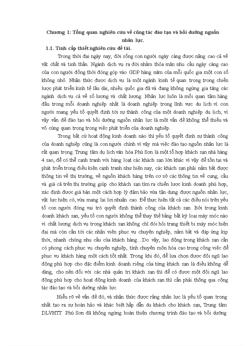 image for page Tăng cường đào tạo và bồi dưỡng nhân lực tại trung tâm du lịch văn hóa thể thao Phú Sơn 1