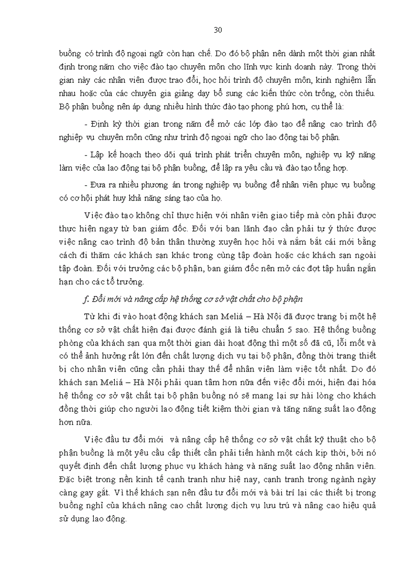 image for page Thực trạng hiệu quả sử dụng lao động tại bộ phận buồng của khách sạn Meliá Hà Nội và đề xuất giải pháp nhằm nâng cao chất lượng hiệu quả sử dụng lao động tại bộ phận buồng