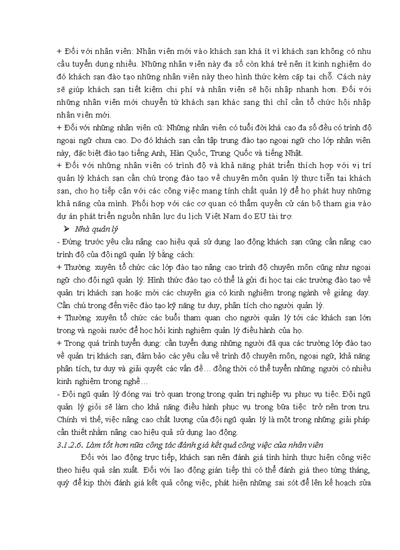 image for page Giải pháp nâng cao hiệu quả sử dụng lao động tại bộ phận tiệc của khách sạn Hà Nội Daewoo