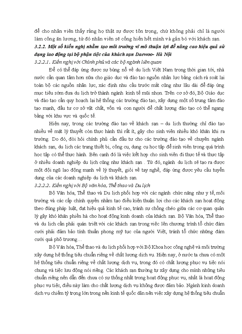 image for page Giải pháp nâng cao hiệu quả sử dụng lao động tại bộ phận tiệc của khách sạn Hà Nội Daewoo