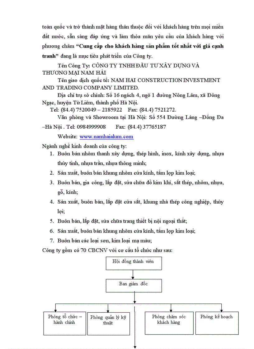 image for page Phân tích TOWS chiến lược kinh doanh của công ty TNHH đầu tư xây dựng và thương mại Nam Hải