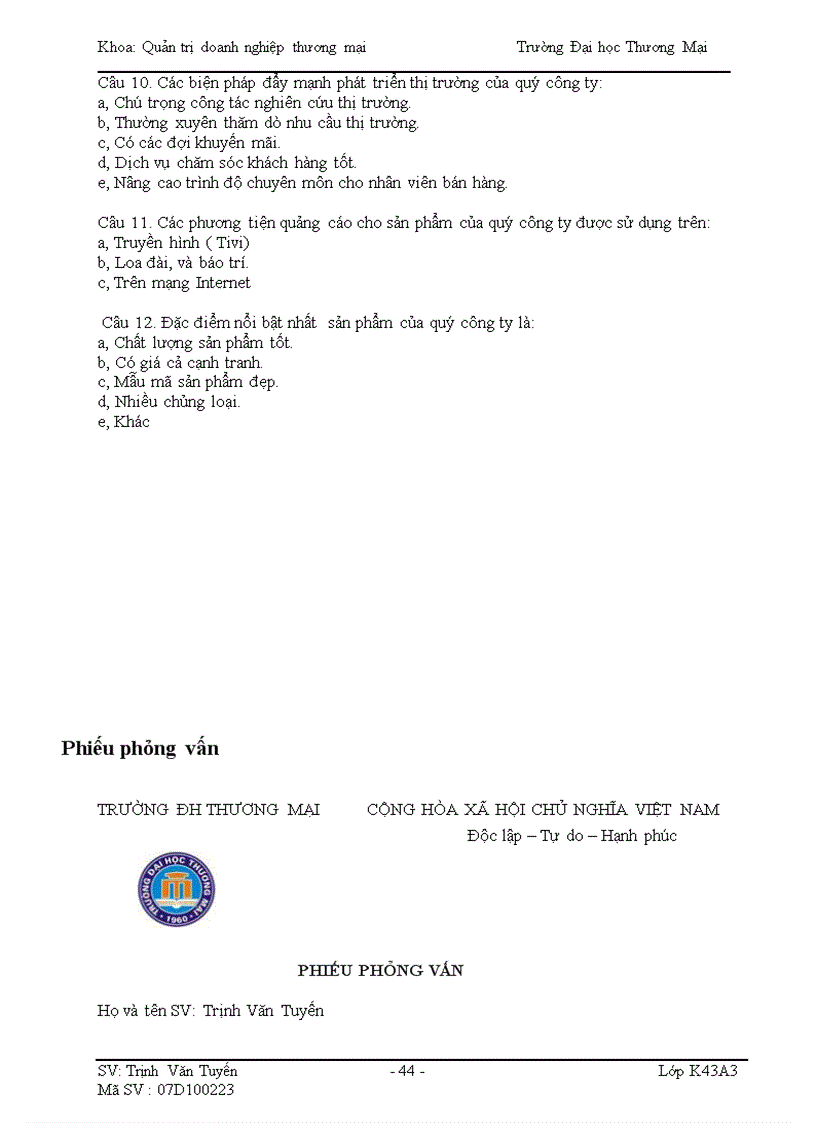 image for page Phân tích TOWS chiến lược phát triển thị trường của Công ty T P