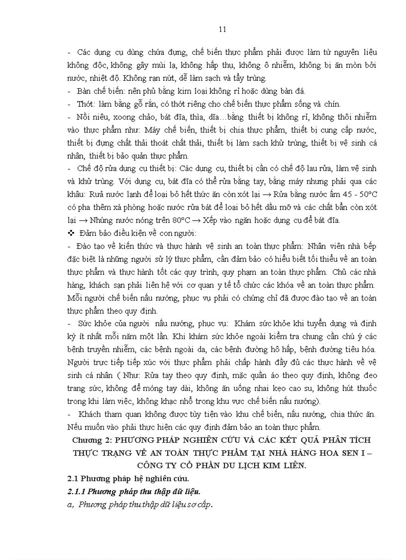 image for page GIải pháp đảm bảo an toàn thực phẩm tại nhà hàng hoa sen i công ty cổ phần du lịch kim liên 1