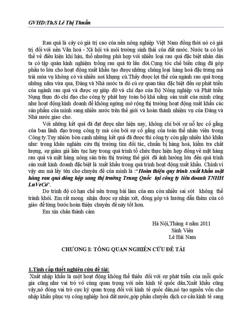 image for page Hoàn thiện quy trình xuất khẩu mặt hàng rau quả đóng hộp sang thị trường Trung Quốc tại công ty liên doanh TNHH LuVeCo 1
