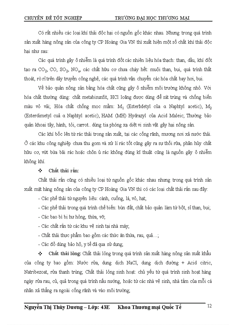 image for page Giải pháp giảm thiểu ô nhiễm trong quá trinh sản xuất hàng xuất khẩu của công ty Cổ phần Hoàng Gia Việt Nam 1