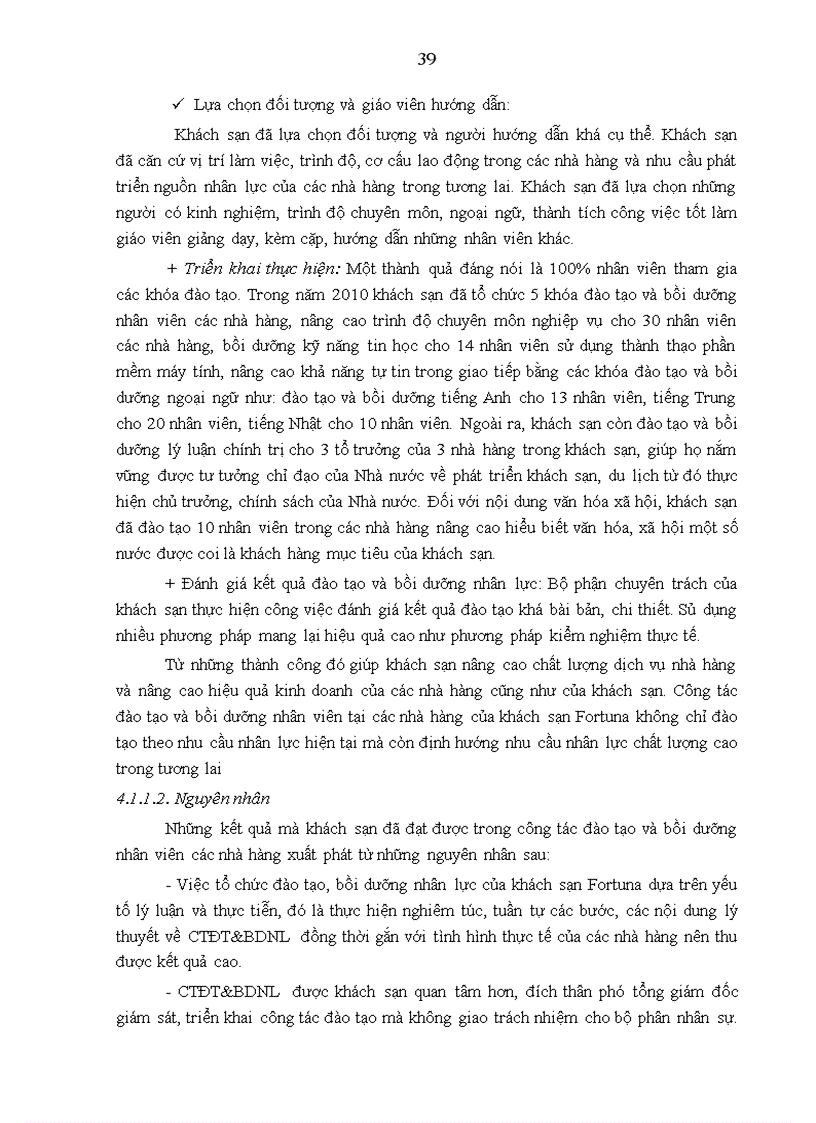 image for page Tăng cường đào tạo và bồi dưỡng nhân lực tại các nhà hàng của khách sạn Fortuna