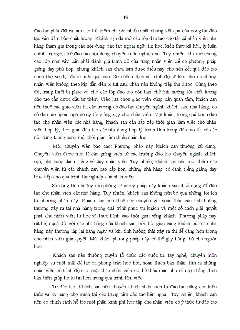 image for page Tăng cường đào tạo và bồi dưỡng nhân lực tại các nhà hàng của khách sạn Fortuna