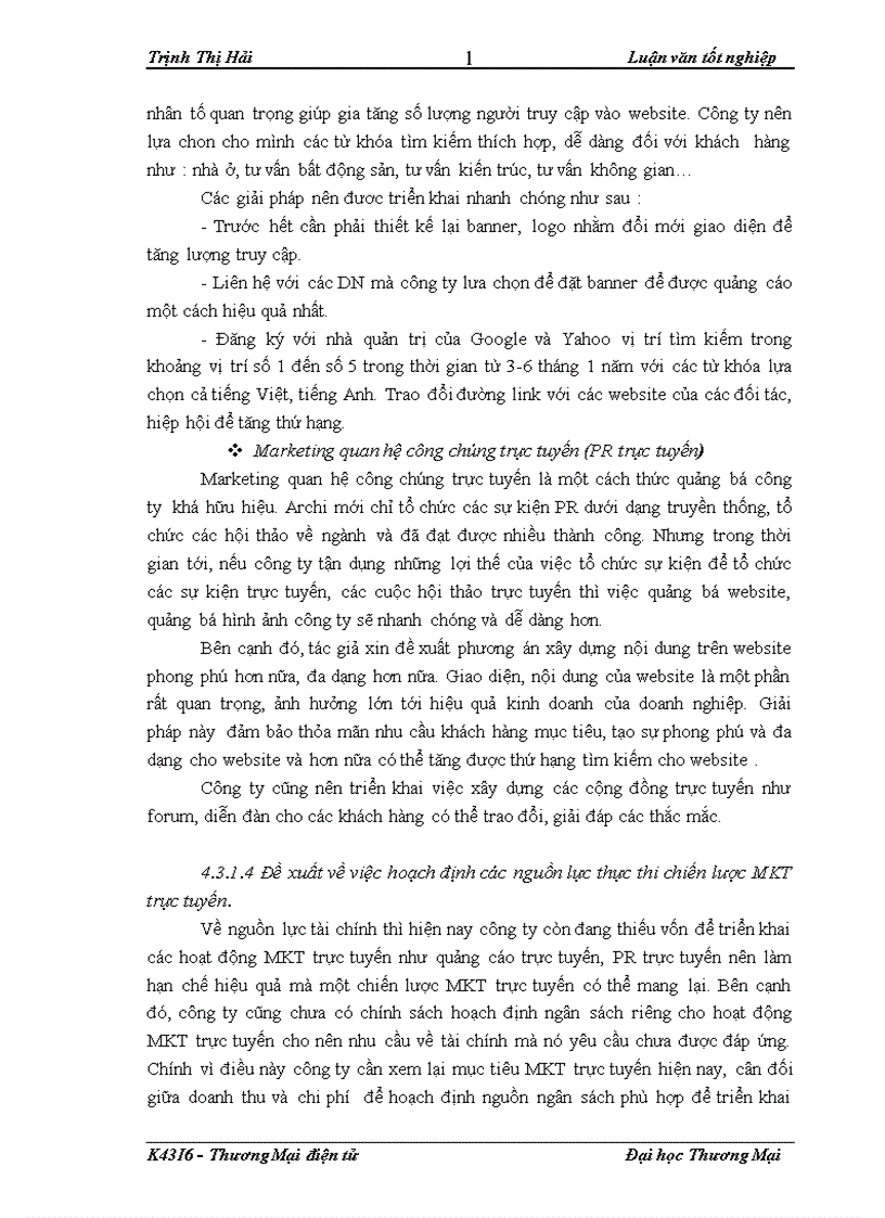 image for page Hoạch định chiến lược MKT trực tuyến tại website Archi vn 1