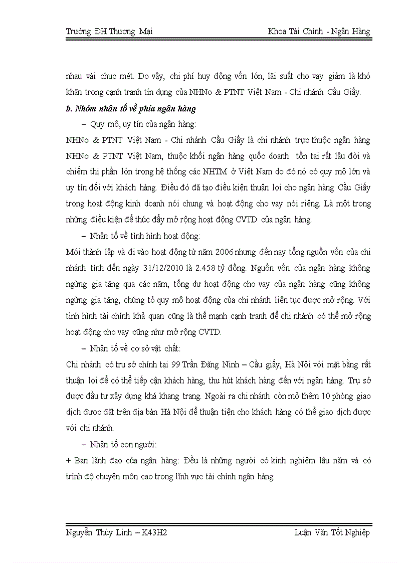 image for page MỞ RỘNG CHO VAY TIÊU DÙNG TẠI NHNo PTNT VIỆT NAM CHI NHÁNH CẦU GIẤY 1