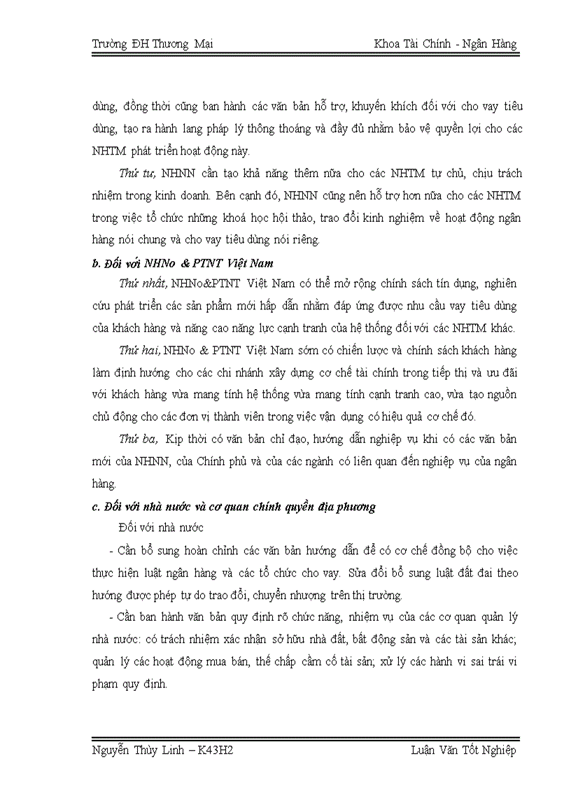 image for page MỞ RỘNG CHO VAY TIÊU DÙNG TẠI NHNo PTNT VIỆT NAM CHI NHÁNH CẦU GIẤY 1