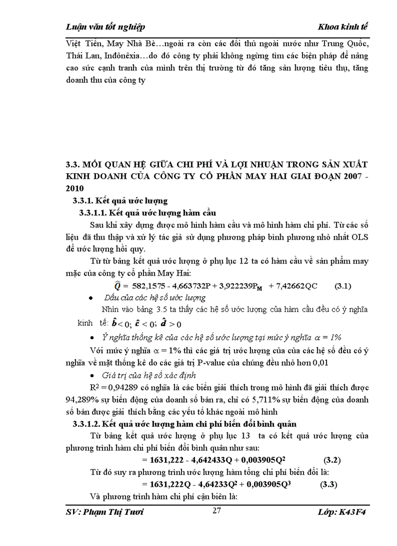 image for page Kiểm định mối quan hệ giữa chi phí và lợi nhuận Một số giải pháp nhằm tối đa hóa lợi nhuận tại Công ty cổ phần May Hai