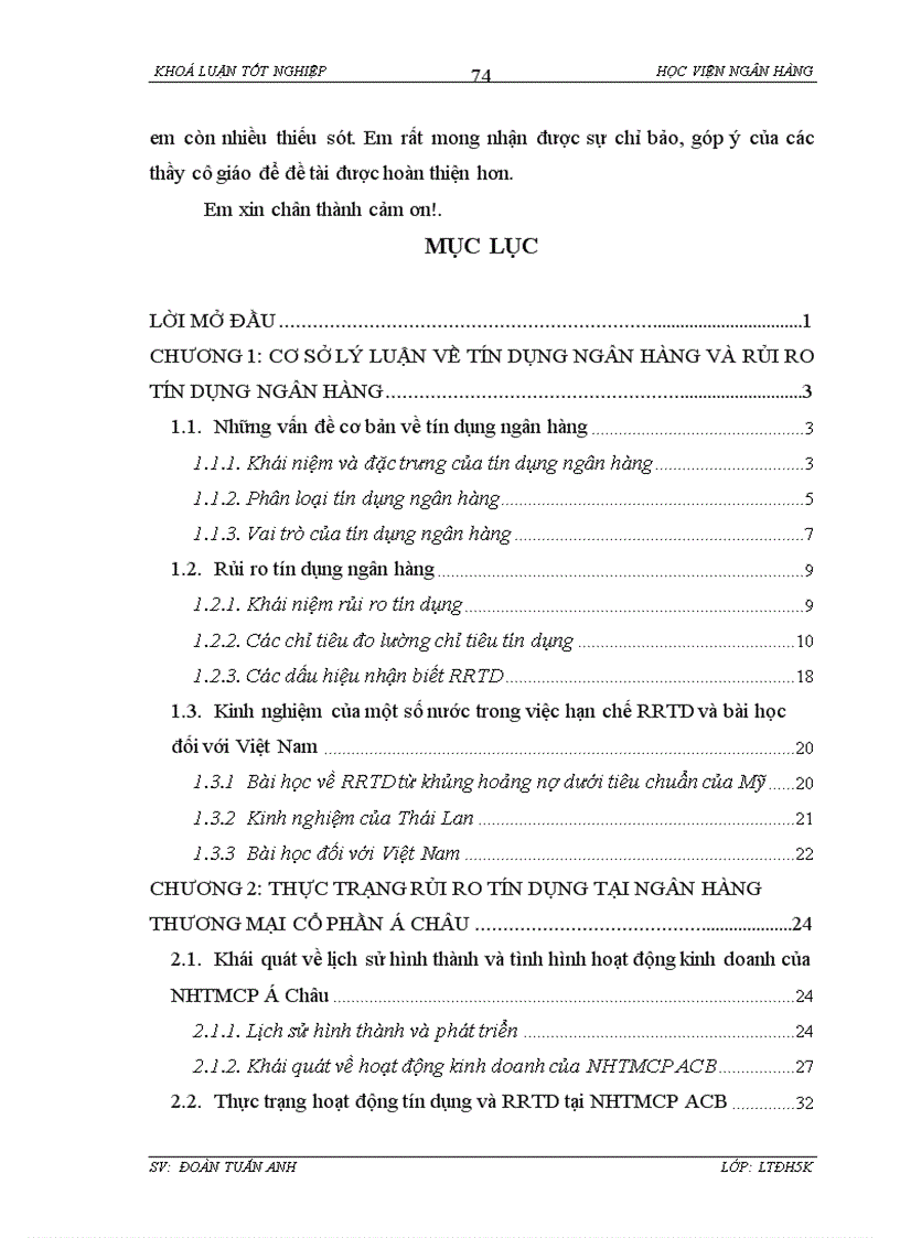 image for page Giải pháp phòng ngừa và hạn chế rủi ro tín dụng trong hoạt động kinh doanh tại NHTMCP Á Châu