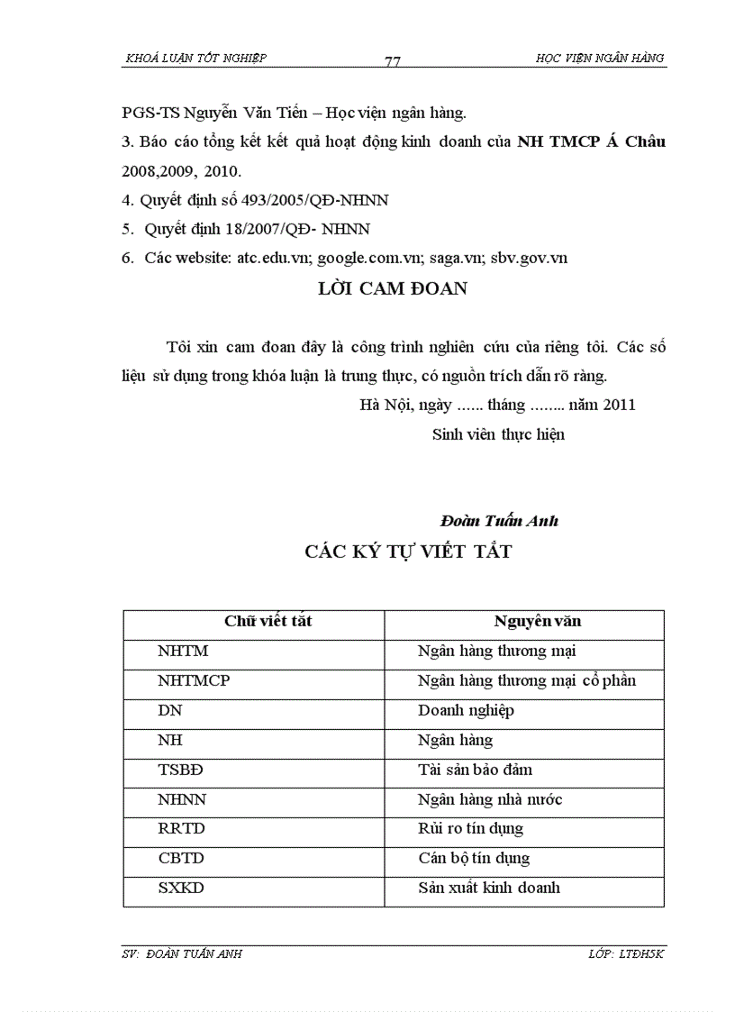 image for page Giải pháp phòng ngừa và hạn chế rủi ro tín dụng trong hoạt động kinh doanh tại NHTMCP Á Châu