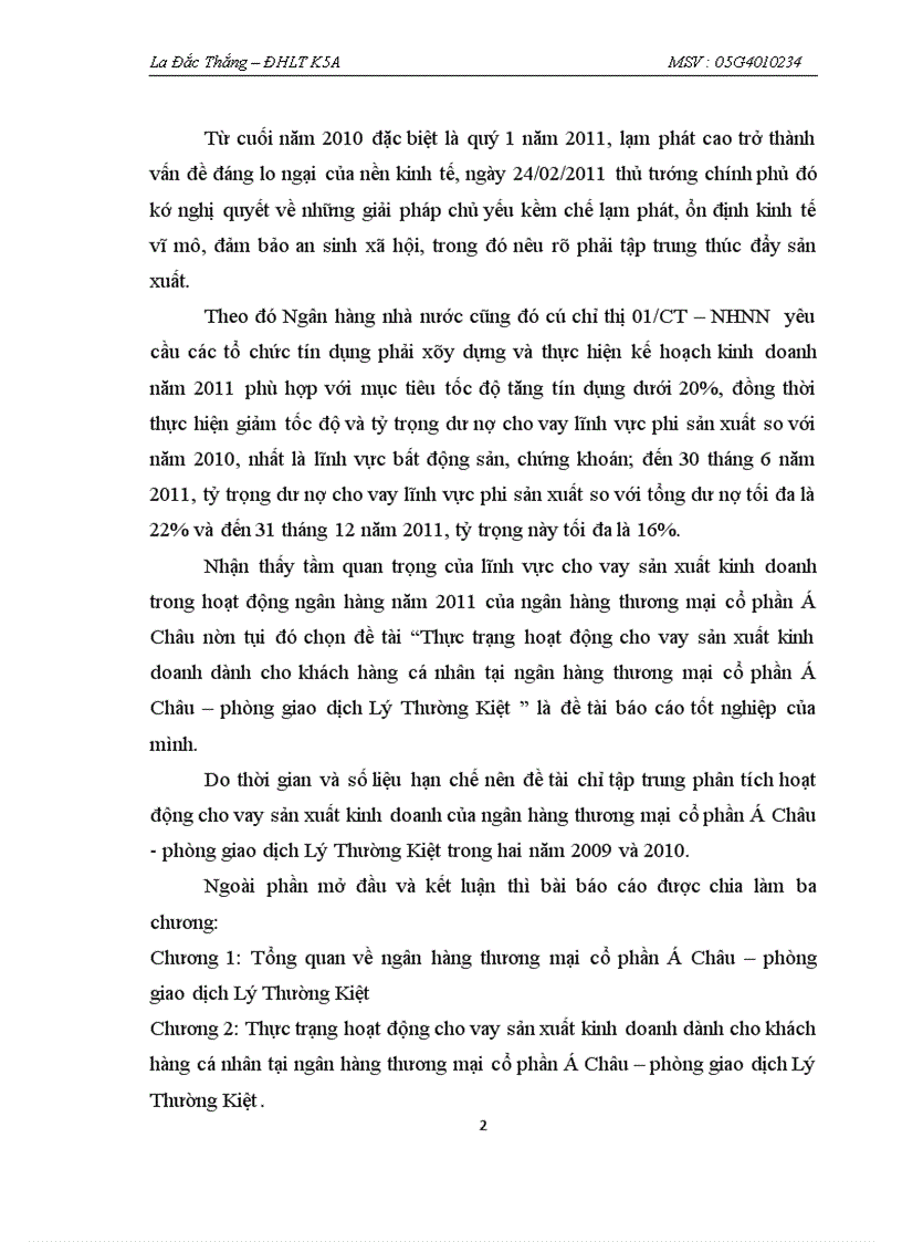 image for page Thực trạng hoạt động cho vay sản xuất kinh doanh dành cho khách hàng cá nhân tại ngân hàng thương mại cổ phần Á Châu phòng giao dịch Lý Thường Kiệt 1