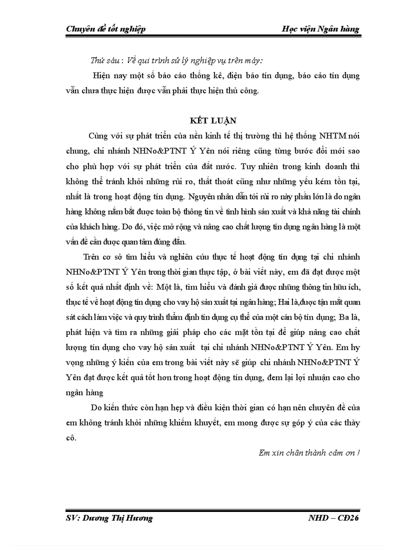 image for page Một số giải pháp nhằm mở rộng và nâng cao chất lượng tín dụng đối với hộ sản xuất ở Ngân hàng nông nghiệp và phát triển nông thôn huyện Ý Yên Tỉnh Nam Định