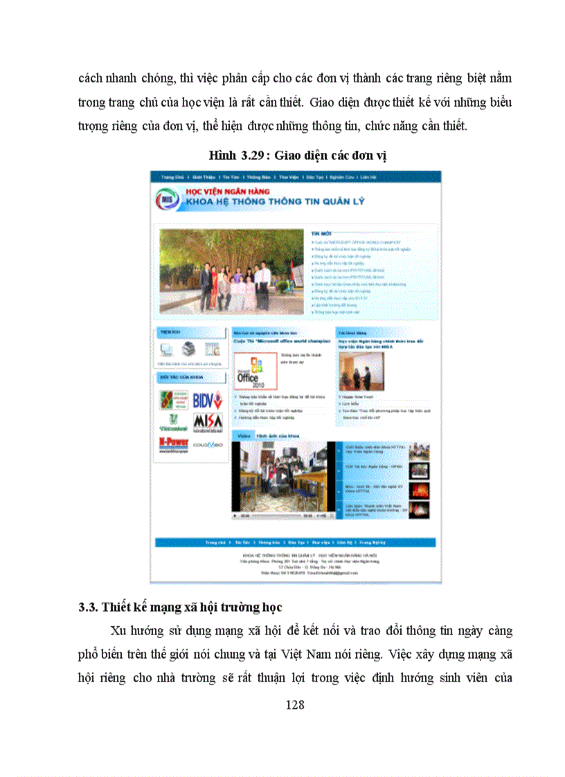 image for page Xây dựng hệ thống cổng thông tin cho học viện ngân hàng