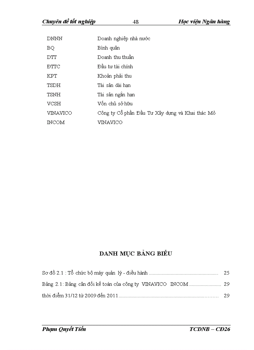 image for page Phân tích tình hình tài chính của Công ty Cổ phần Đầu tư Xây dựng và Khai thác Mỏ VINAVICO Thực trạng và giải pháp