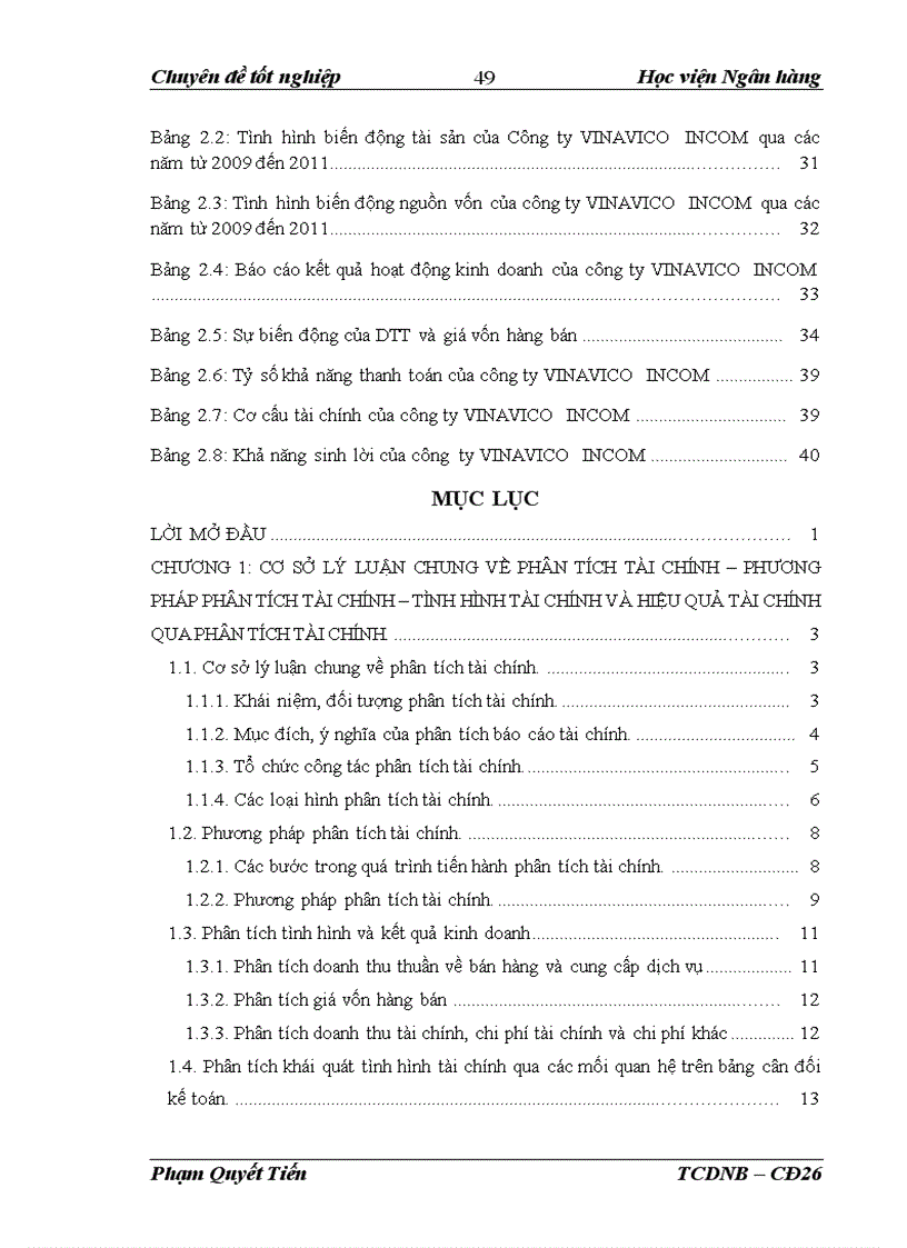 image for page Phân tích tình hình tài chính của Công ty Cổ phần Đầu tư Xây dựng và Khai thác Mỏ VINAVICO Thực trạng và giải pháp