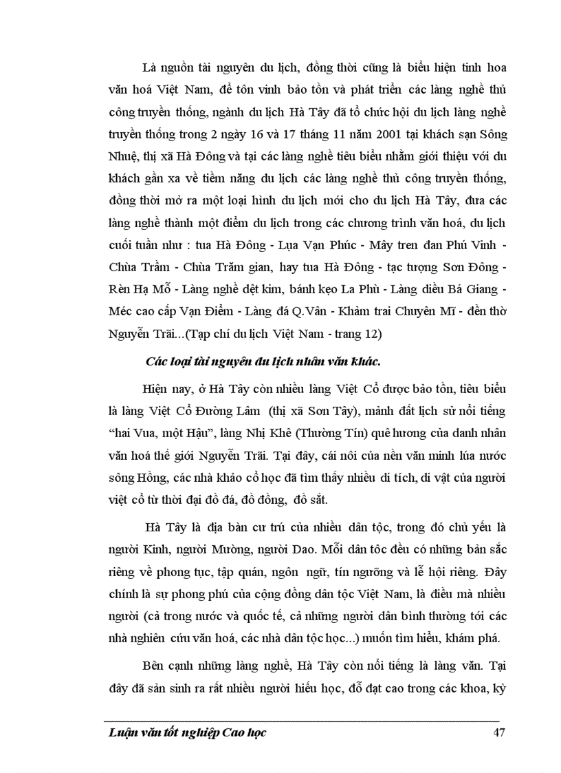 image for page Tổ chức lãnh thổ du lịch Hà Tây 1