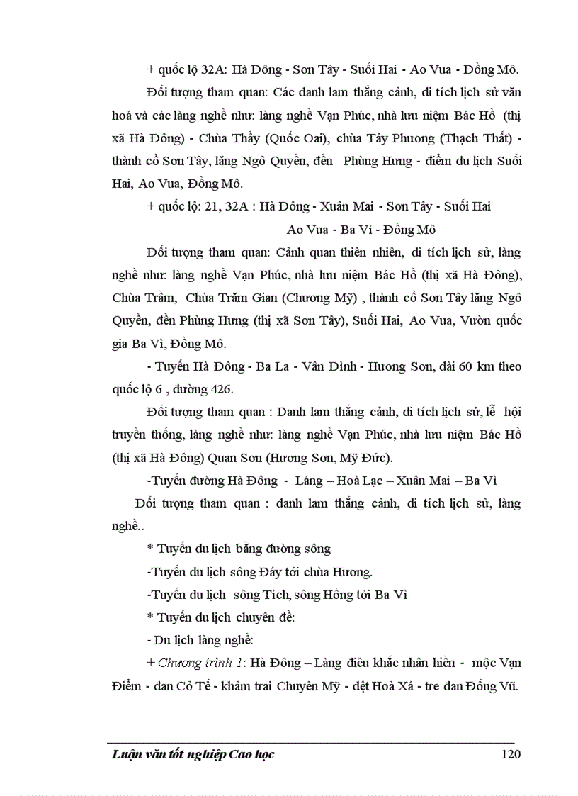 image for page Tổ chức lãnh thổ du lịch Hà Tây 1