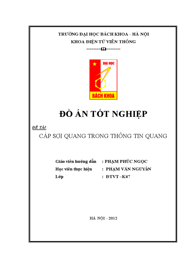 image for page CáP SợI QUANG TRONG THÔNG TIN QUANG 1