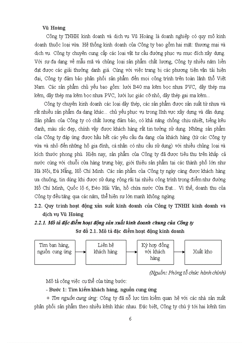 image for page Cơ cấu tổ chức hoạt động kinh doanh của Công ty TNHH kinh doanh và dịch vụ Vũ Hoàng