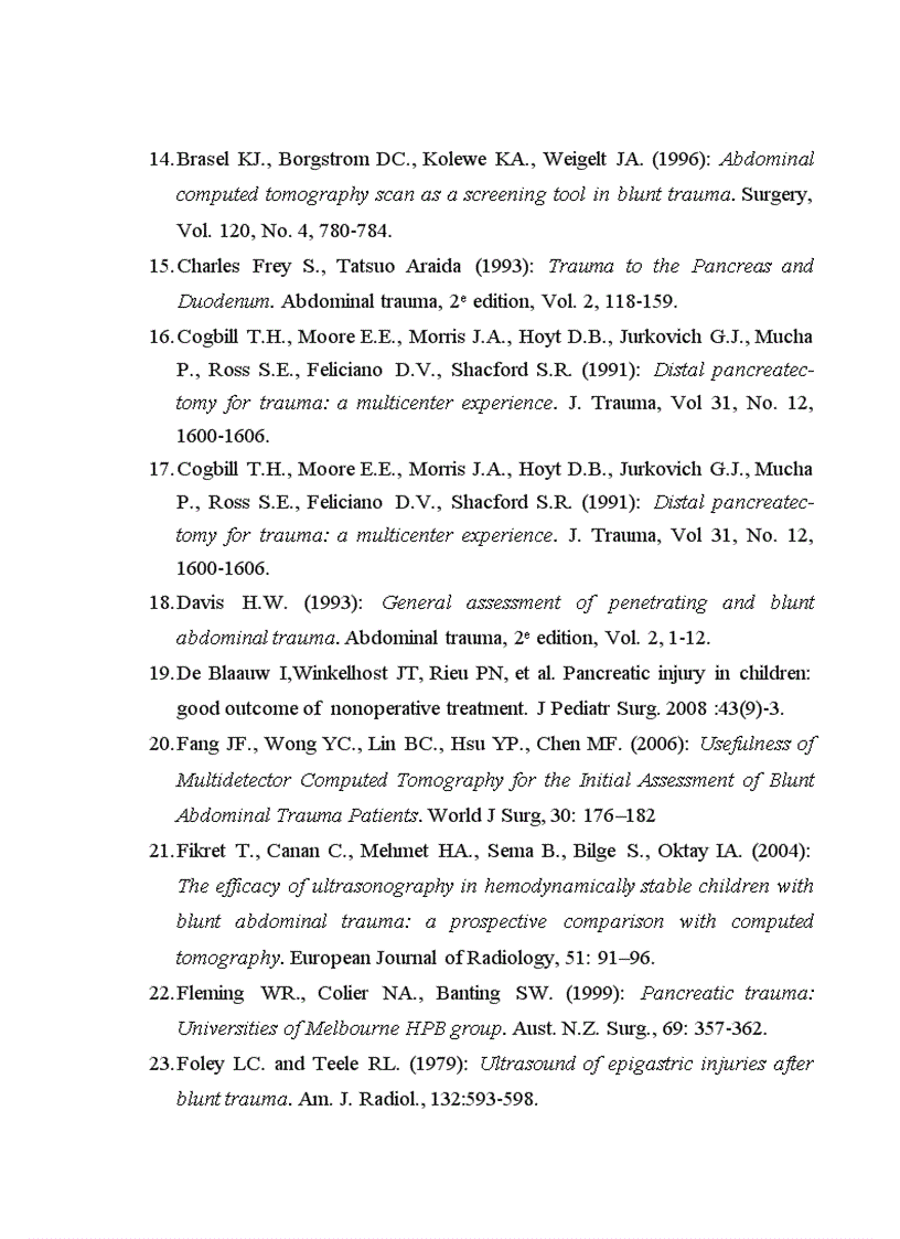 image for page Đánh giá kết quả điều trị bảo tồn không mổ chấn thương tụy tại bệnh viện Việt Đức từ 2006 2010 4