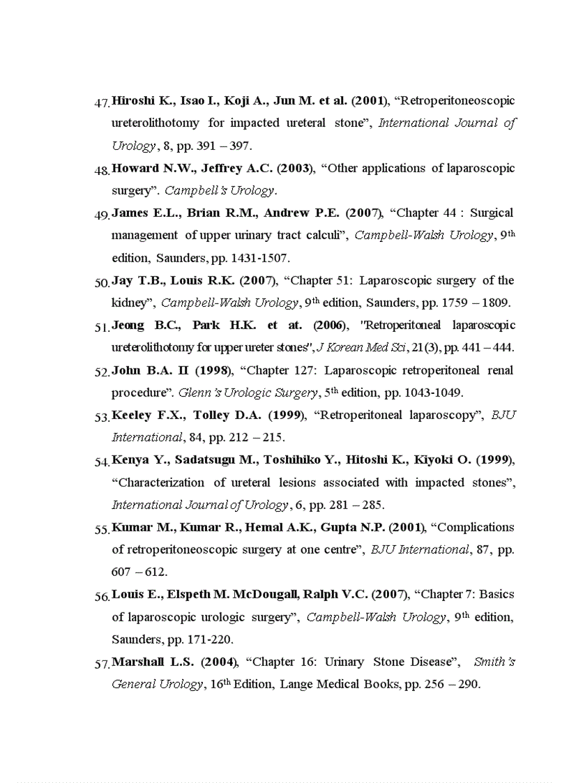 image for page Nghiên cứu đặc điểm lâm sàng cận lâm sàng và đánh giá kết quả điều trị sỏi niệu quản trên bằng phương pháp phẫu thuật nội soi sau phúc mạc tại bệnh viện 198