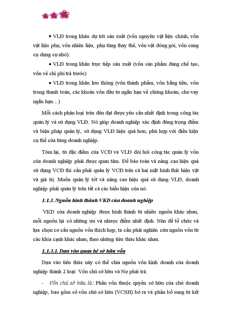 image for page Các giải pháp chủ yếu nâng cao hiệu quả quản lý sử dụng vốn kinh doanh tại Công ty cổ phần SOMECO Sông Đà