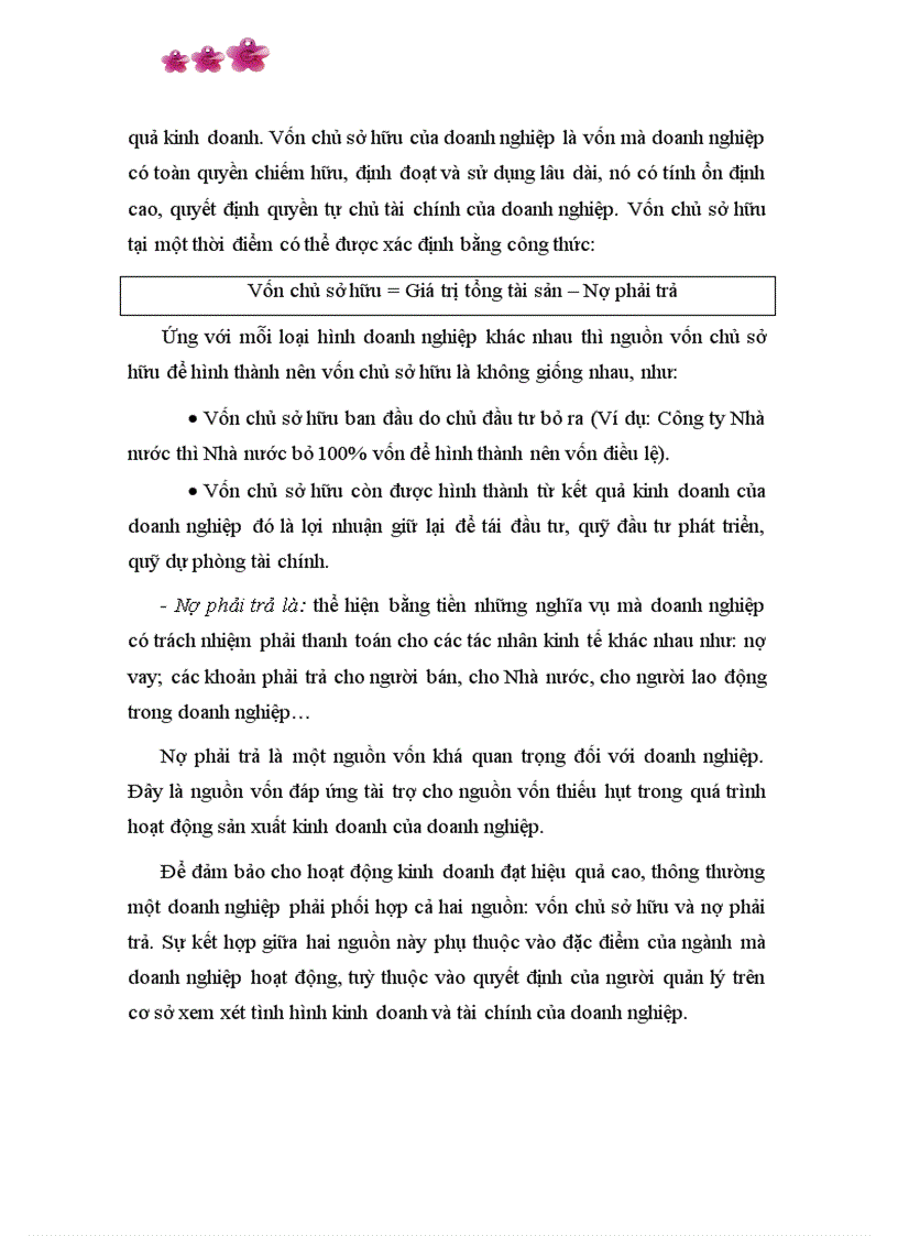 image for page Các giải pháp chủ yếu nâng cao hiệu quả quản lý sử dụng vốn kinh doanh tại Công ty cổ phần SOMECO Sông Đà