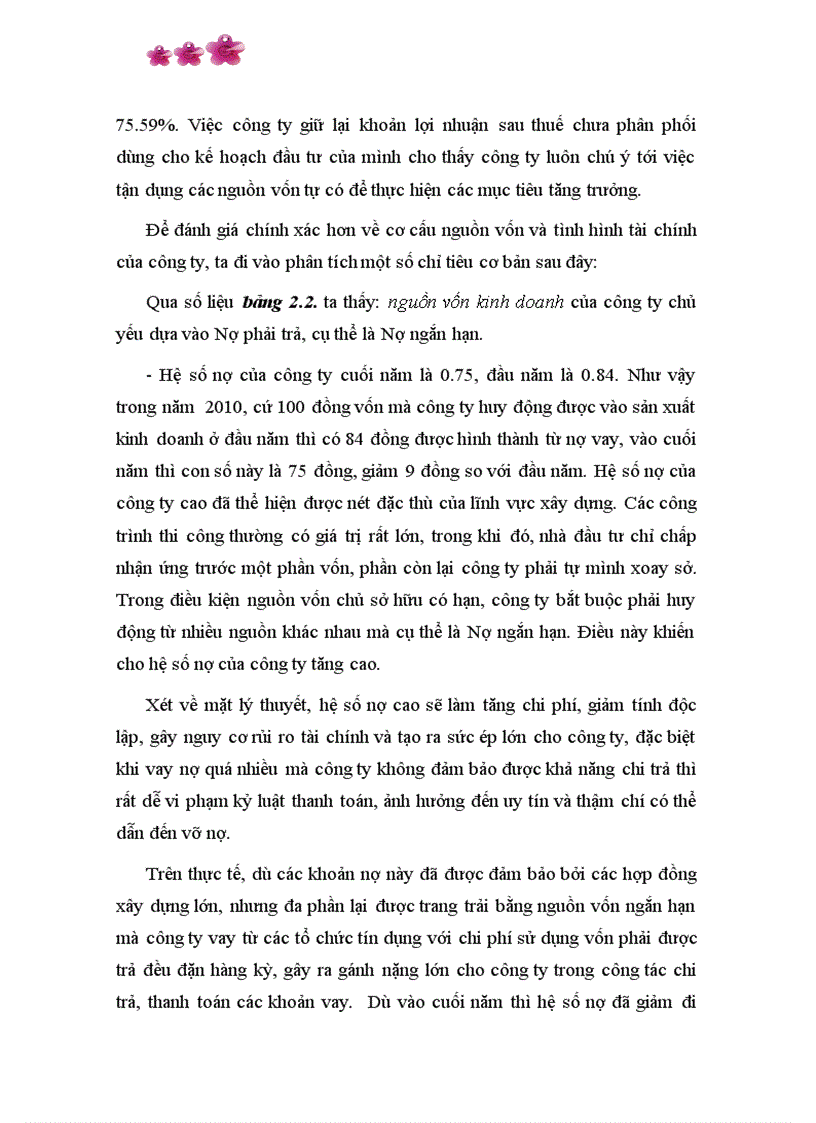 image for page Các giải pháp chủ yếu nâng cao hiệu quả quản lý sử dụng vốn kinh doanh tại Công ty cổ phần SOMECO Sông Đà