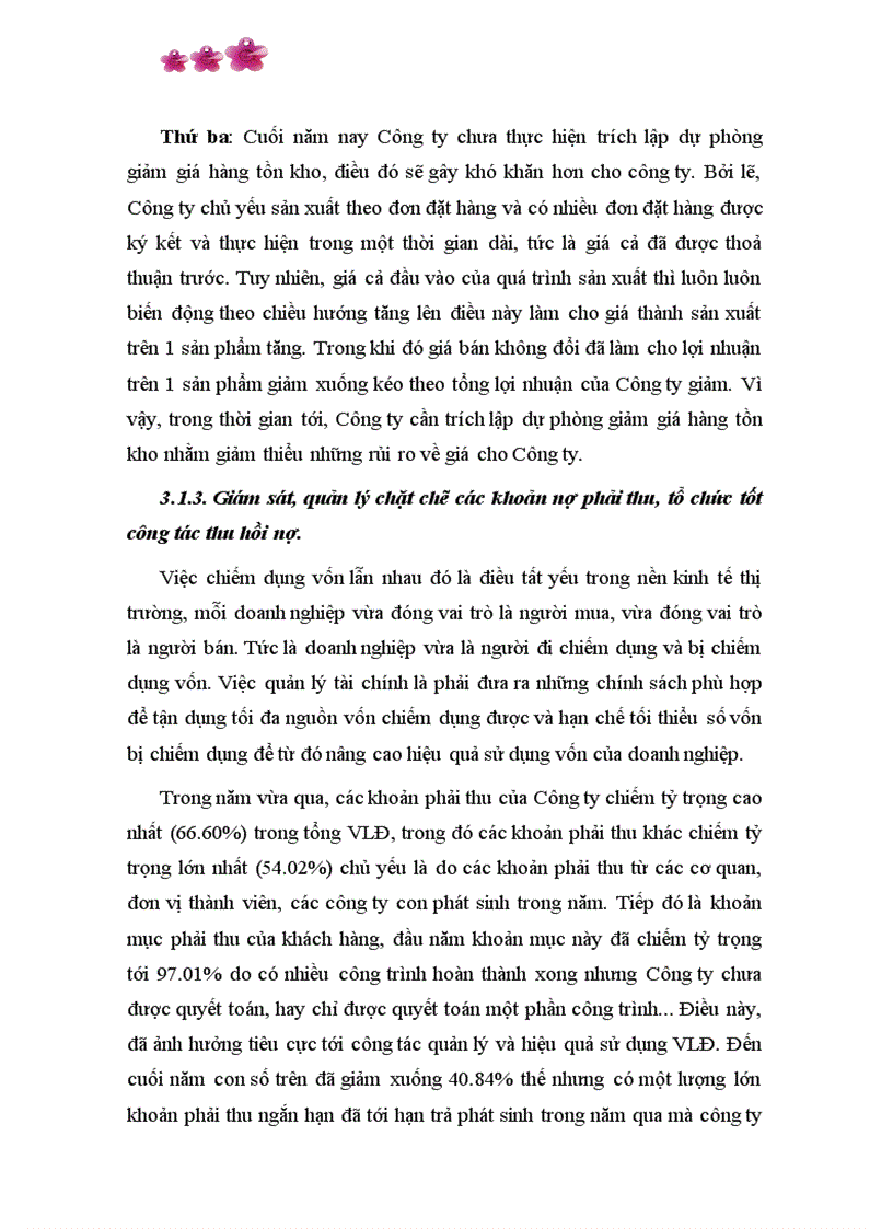 image for page Các giải pháp chủ yếu nâng cao hiệu quả quản lý sử dụng vốn kinh doanh tại Công ty cổ phần SOMECO Sông Đà