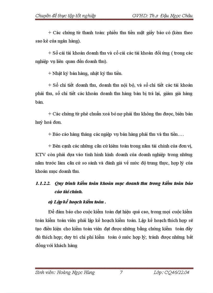 image for page Hoàn thiện quy trình kiểm toán khoản mục doanh thu trong kiểm toán Báo cáo tài chính do công ty TNHH Kiểm toán Tư vấn Định giá ACC VIỆT NAM thực hiện 1
