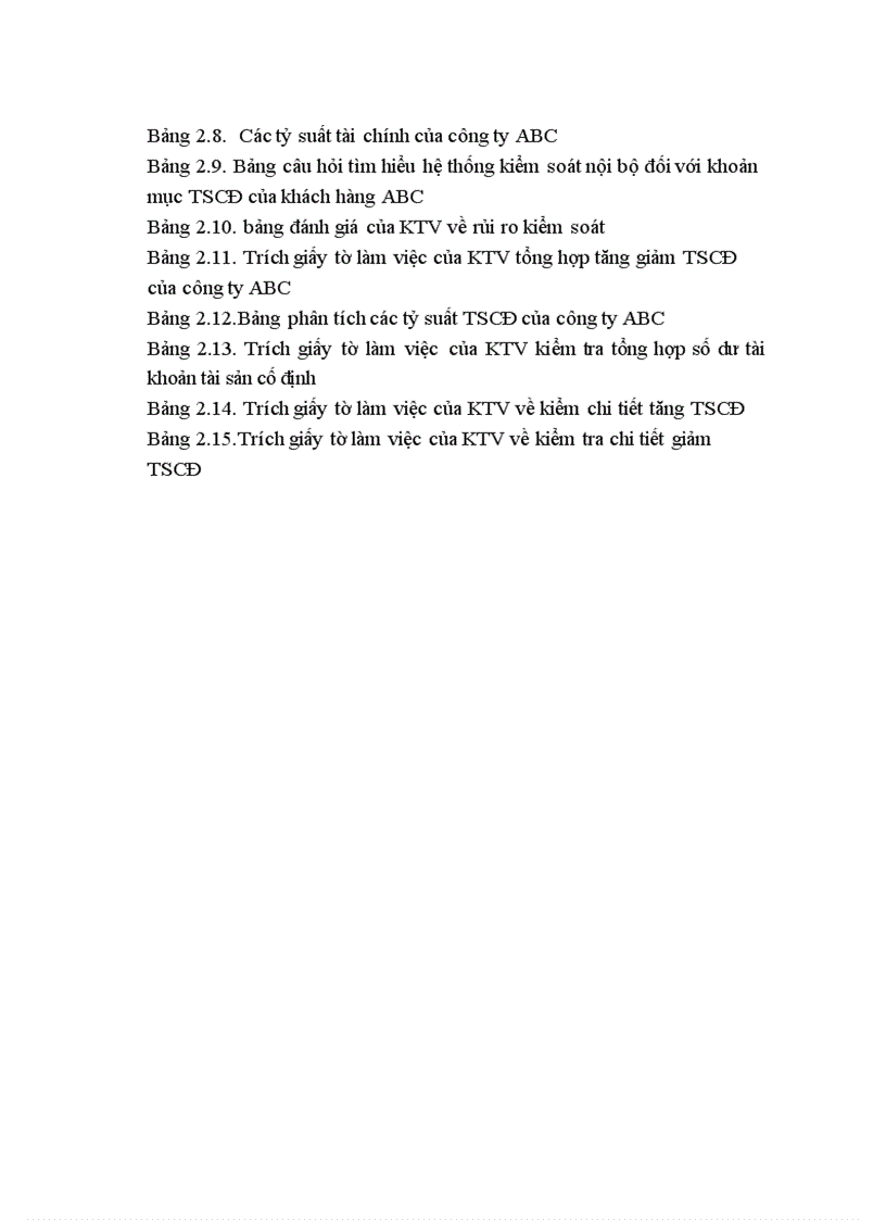 image for page Hoàn thiện quy trình kiểm toán khoản mục tài sản cố định trong kiểm toán báo cáo tài chính do công ty TNHH Tài chính kế toán và kiểm toán Việt Nam thực hiện