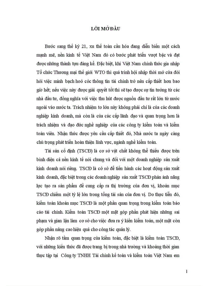 image for page Hoàn thiện quy trình kiểm toán khoản mục tài sản cố định trong kiểm toán báo cáo tài chính do công ty TNHH Tài chính kế toán và kiểm toán Việt Nam thực hiện