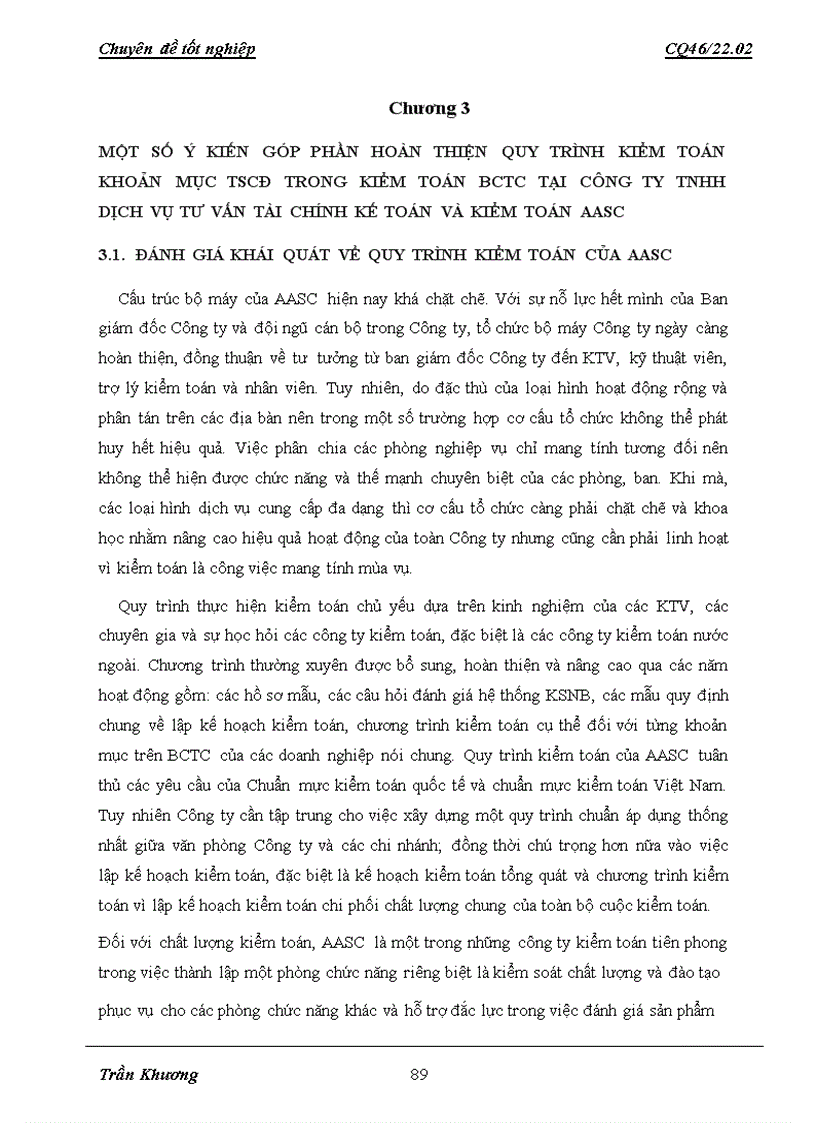 image for page Hoàn thiện quy trình kiểm toán khoản mục tài sản cố định tại công ty tnhh dịch vụ tư vấn tài chính kế toán và kiểm toán aasc