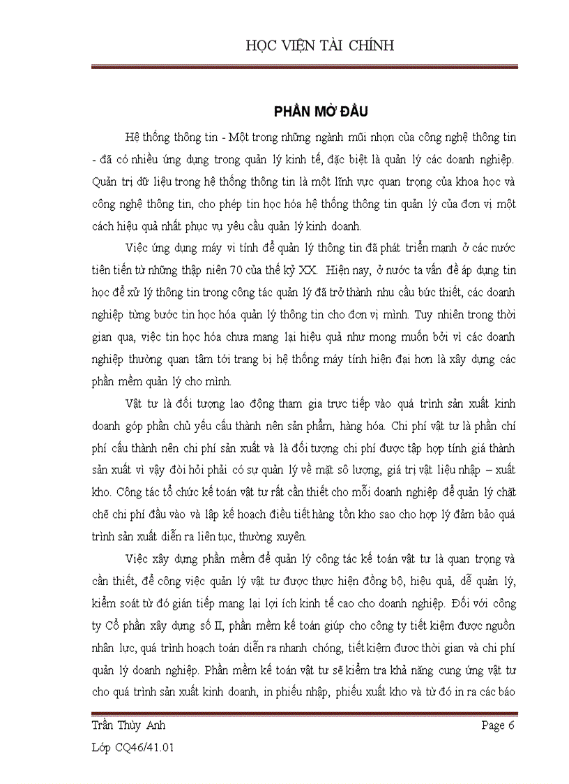 image for page Xây dựng phần mềm quản lý vật tư tại Công ty Cổ phần xây dựng số II Thái Nguyên