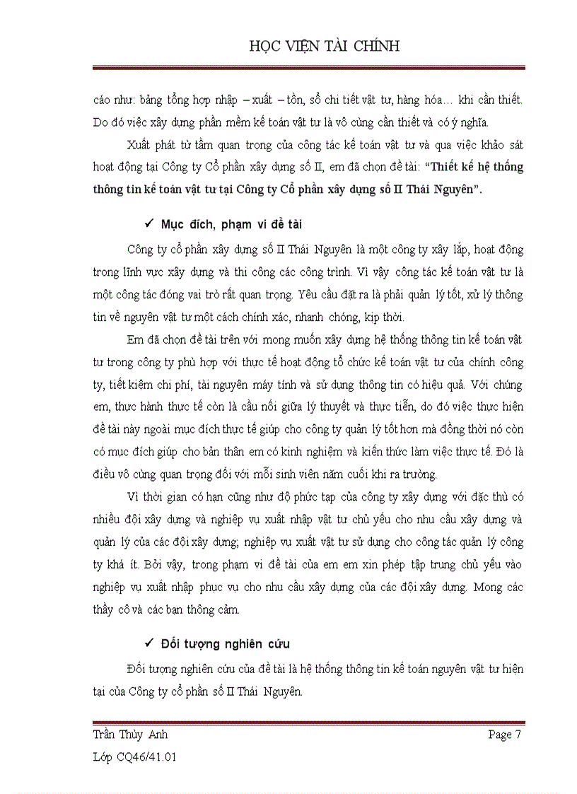 image for page Xây dựng phần mềm quản lý vật tư tại Công ty Cổ phần xây dựng số II Thái Nguyên