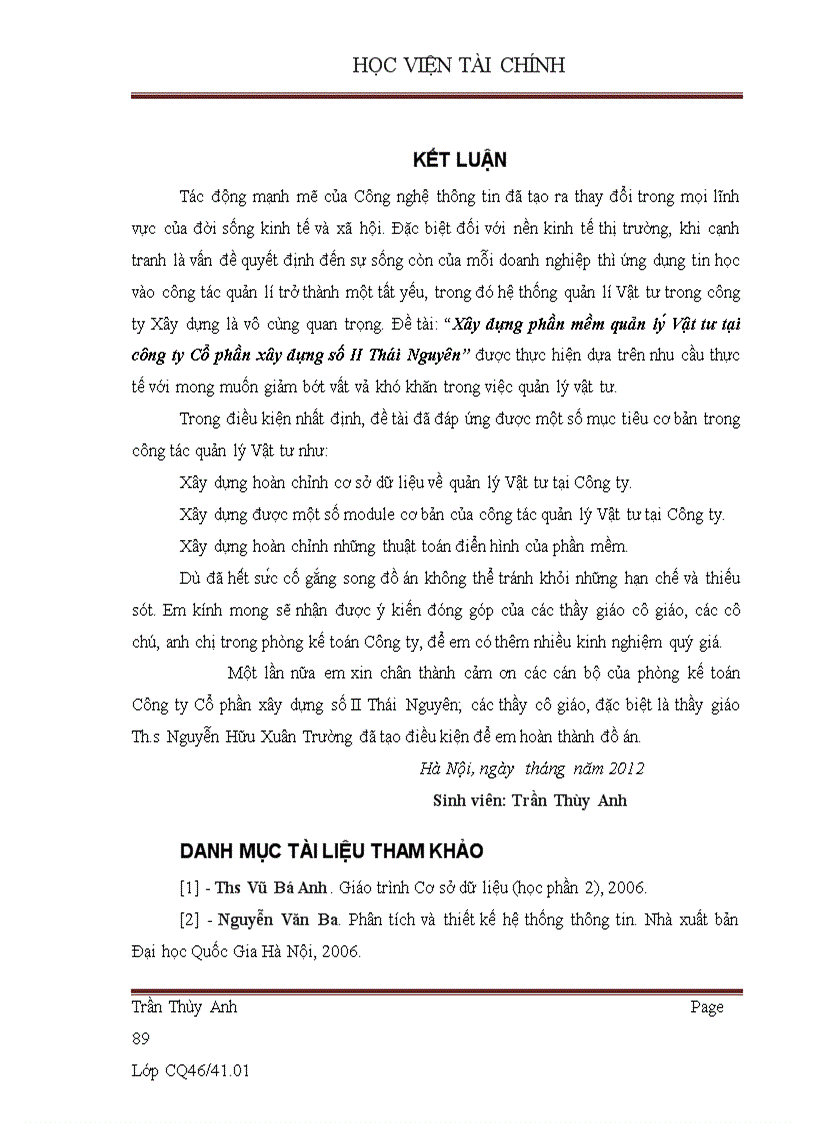 image for page Xây dựng phần mềm quản lý vật tư tại Công ty Cổ phần xây dựng số II Thái Nguyên