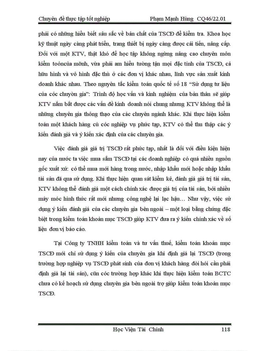 image for page Hoàn thiện kiểm toán khoản mục TSCĐ trong kiểm toán báo cáo tài chính do công ty TNHH Kiểm toán và Tư vấn thuế ATC thực hiện