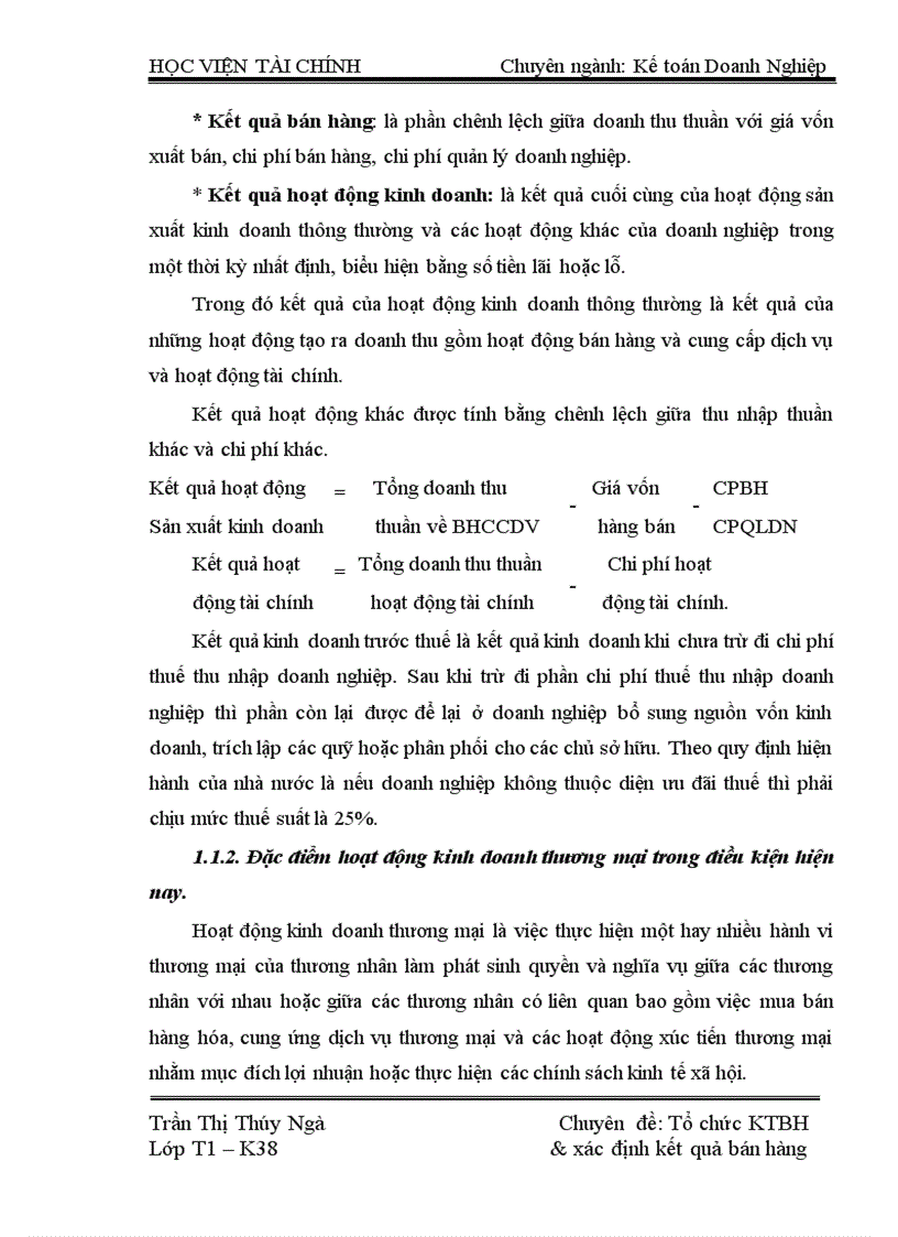 image for page Tổ chức kế toán bán hàng và xác định kết quả bán hàng tại Công ty TNHH Đầu tư Thương mại Ngọc Sơn