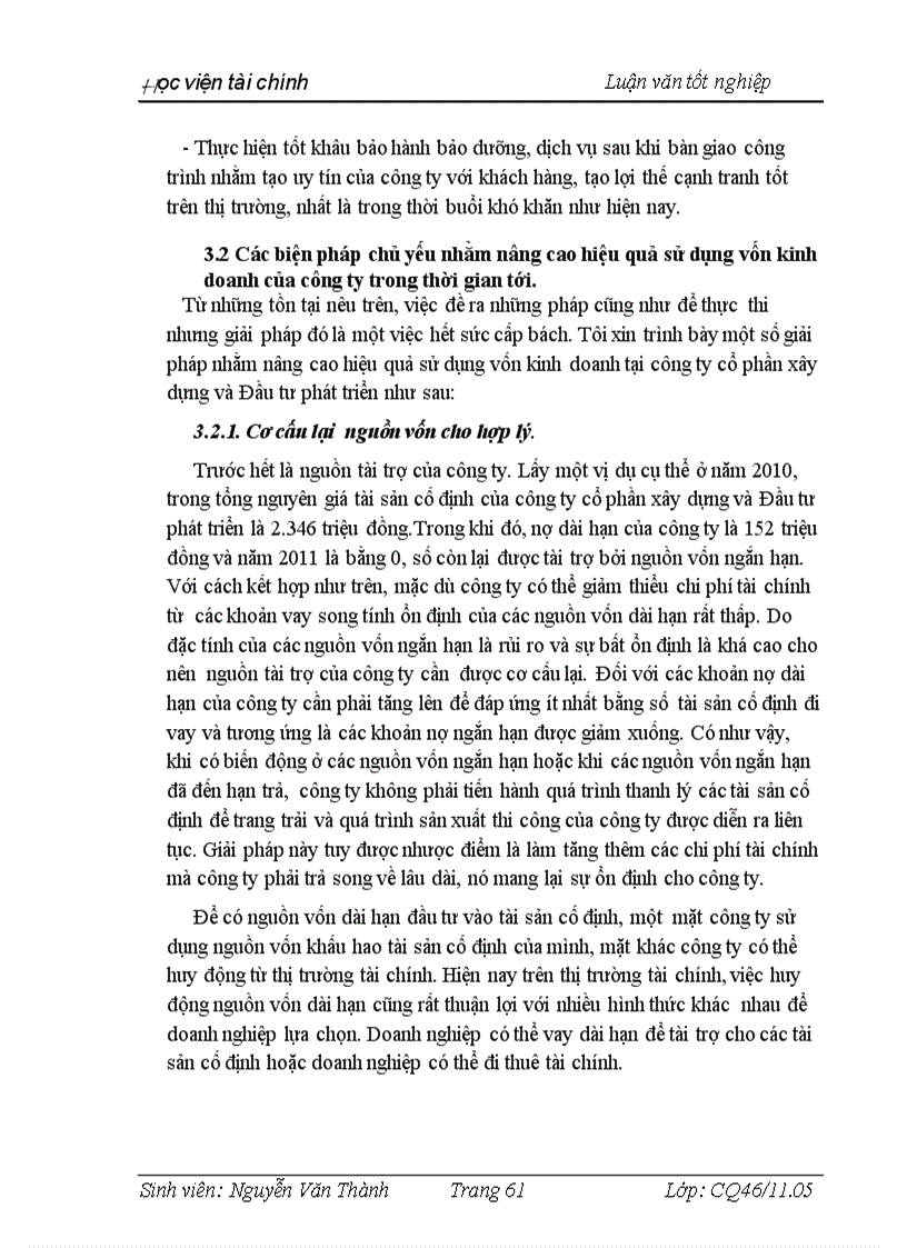 image for page Một số giải pháp nâng cao hiệu quả sử dụng vốn kinh doanh của công ty cổ phần xây dựng và Đầu tư phát triển