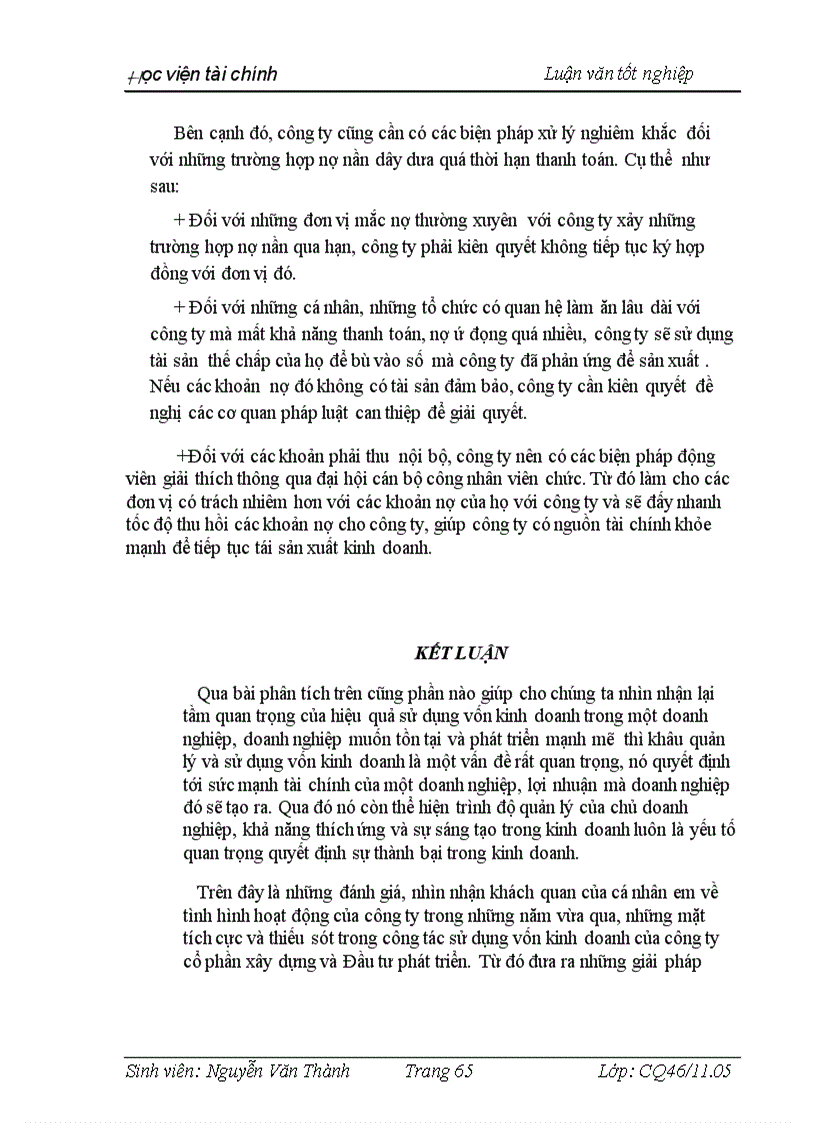 image for page Một số giải pháp nâng cao hiệu quả sử dụng vốn kinh doanh của công ty cổ phần xây dựng và Đầu tư phát triển