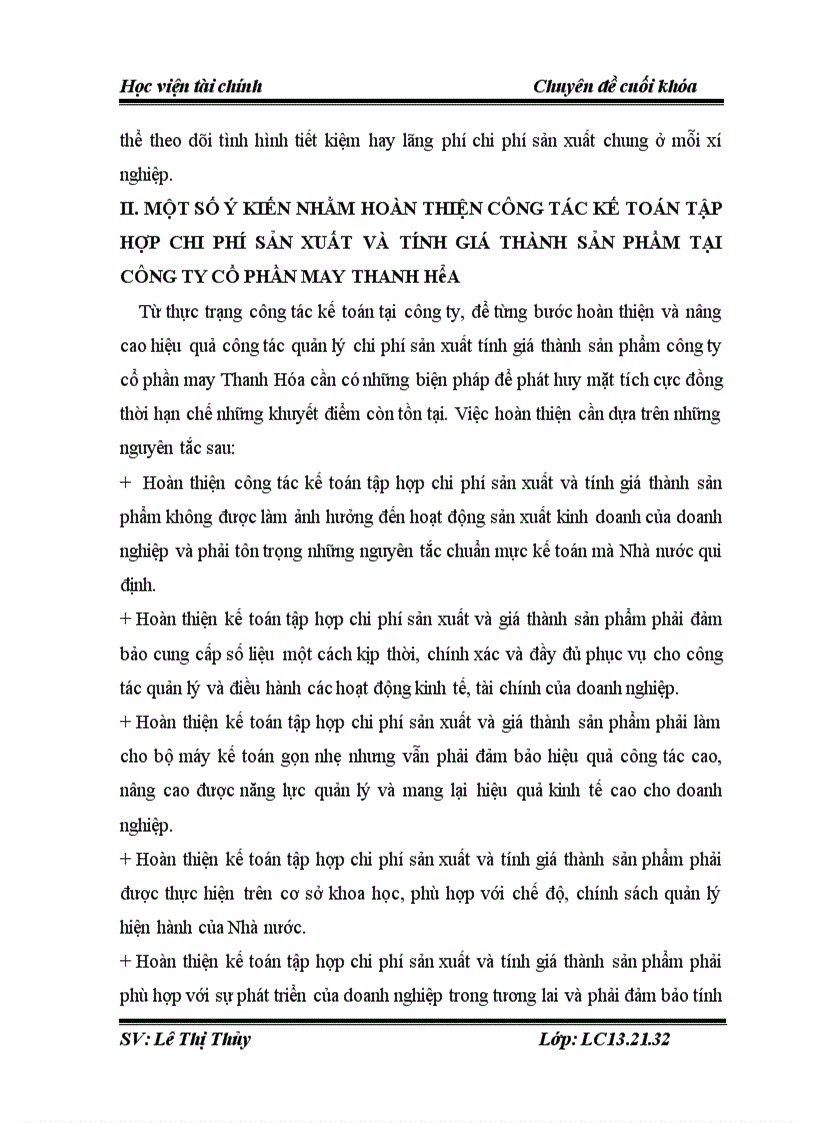 image for page Tổ chức công tác kế toán tập hợp chi phí sản xuất và tính giá thành sản phẩm tại công ty cổ phần may Thanh Hóa