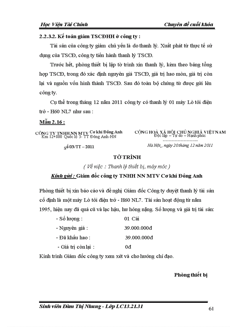 image for page Hoàn thiện công tác kế toán tài sản cố định hữu hình tại công ty TNHH Nhà nước một thành viên cơ khí Đông Anh