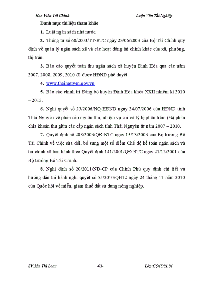 image for page Một số giải pháp nhằm tăng cường quản lý thu ngân sách xã hướng tới tự cân đối ngân sách xã trên địa bàn huyện Định Hóa tỉnh Thái Nguyên