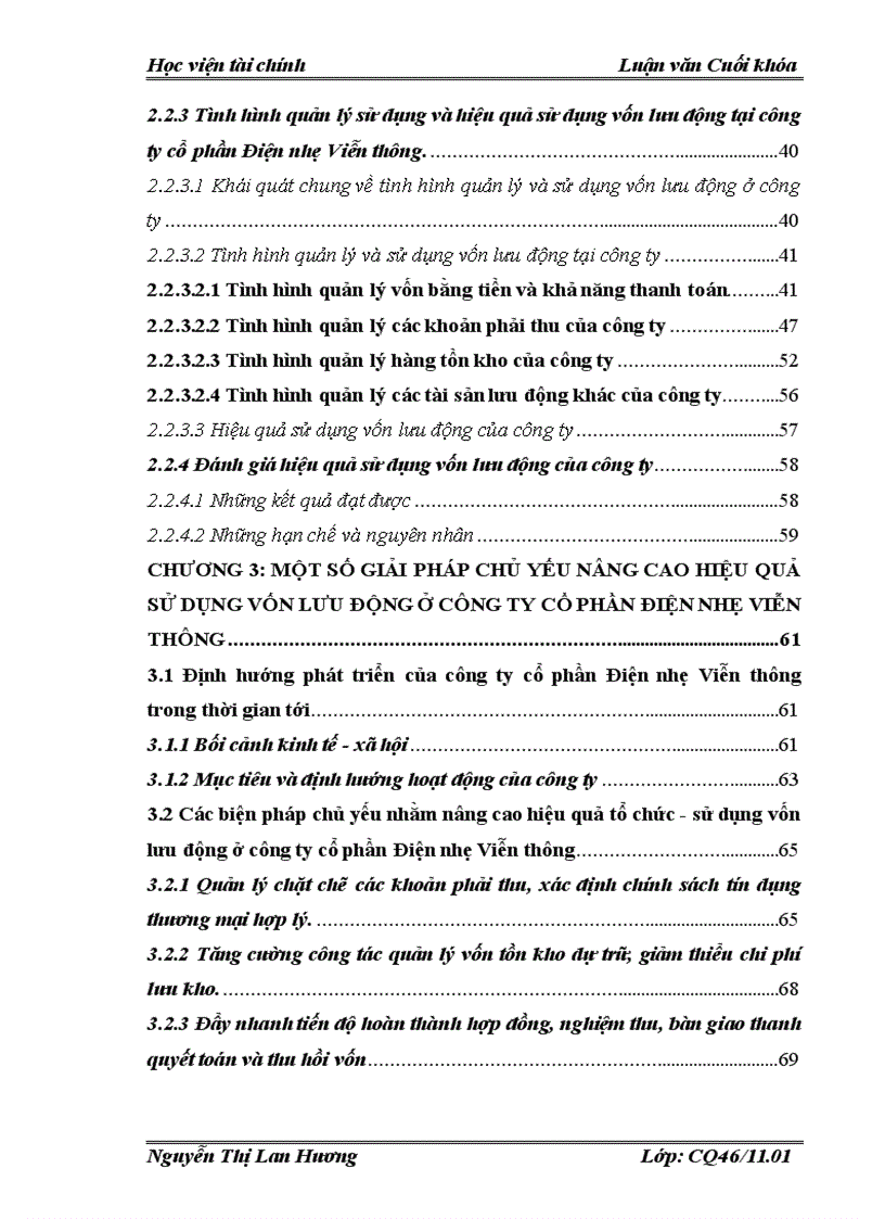 image for page Vốn lưu động và một số giải pháp nhằm nâng cao hiệu quả sử dụng vốn lưu động của công ty cổ phần Điện nhẹ Viễn thông